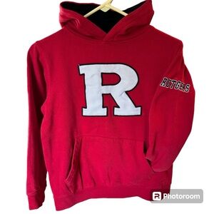 Rutgers Pullover Hoodie Sweatshirt - Unisex Youth Sz. S (8-10) EUC